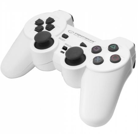 Esperanza EGG107W Gaming-Controller Schwarz, Weiß USB 2.0 Gamepad Analog / Digital PC, Playstation 3