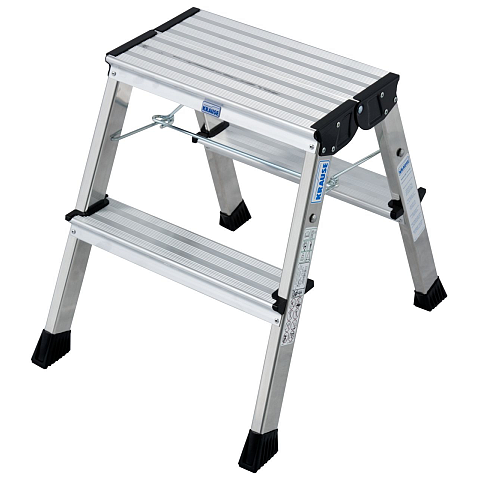 Krause 130037 Tritthocker Aluminium Aluminium, Schwarz