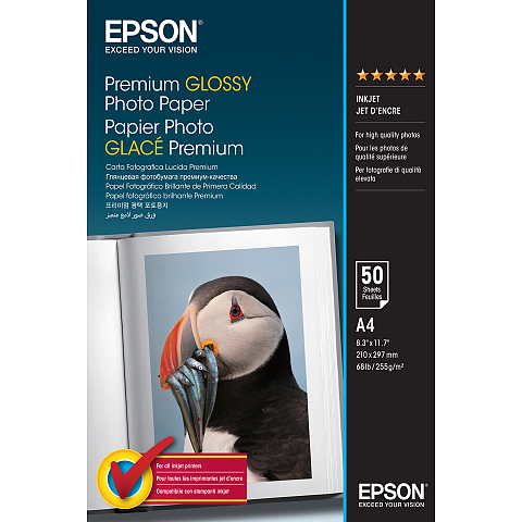 Epson Premium Glossy Photo Paper - A4 - 50 Blätter