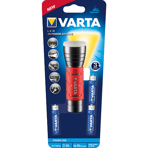 Varta 17627101421 Schwarz, Rot Taschenlampe LED