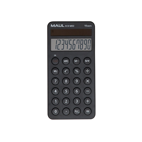 MAUL ECO MD2 Taschenrechner Tasche Einfacher Taschenrechner Schwarz