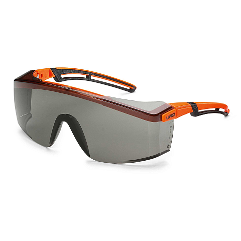Uvex 9164246 Schutzbrille/Sicherheitsbrille Orange, Schwarz