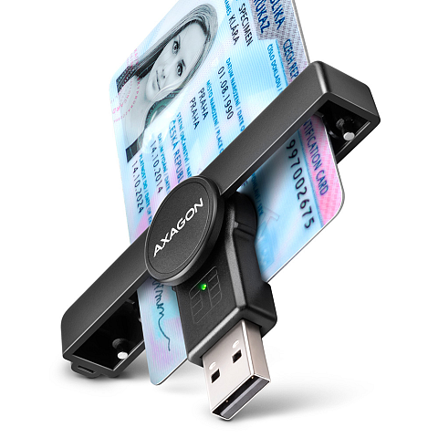 Axagon CRE-SMPA USB-A Smart / ID Card PocketReader Kartenleser