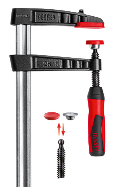 BESSEY TG10 Schraubzwinge F-Klammer 10 cm Schwarz, Rot, Edelstahl
