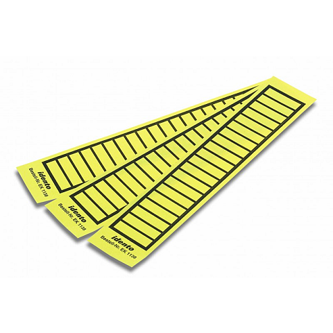 Cimco 182660 selbstklebendes Etikett Rechteck Schwarz, Gelb