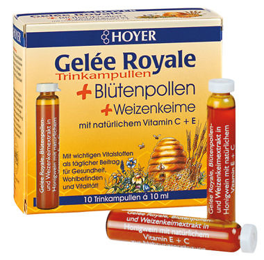 Hoyer Gelée Royale + Blütenpollen Trinkampullen