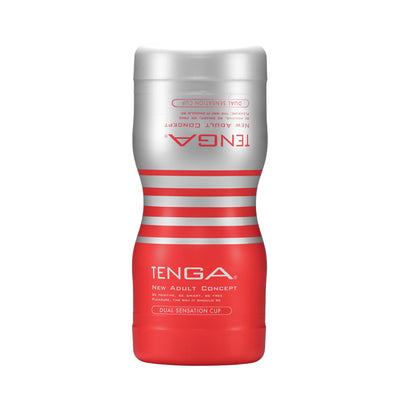 Tenga Dual Sensation Cup Männlicher Streichler Rot, Silber Thermoplastisches Elastomer (TPE)