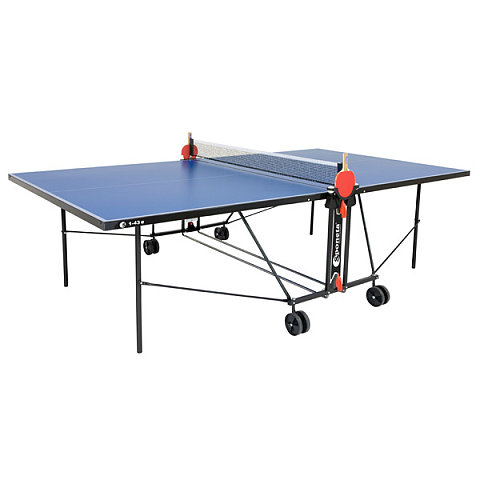 Sponeta S 1-43 E Tischtennisplatte Rollaufsatz (2 Tabletops & 2 Fahrwerke) Blau Melamin