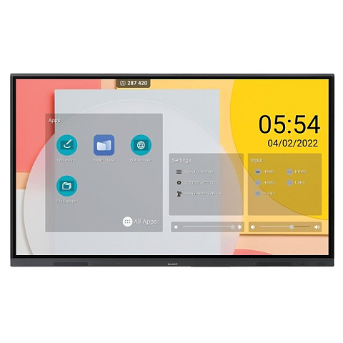 Sharp PN-L752B Interaktives Whiteboard 190,5 cm (75") 3840 x 2160 Pixel Touchscreen Schwarz