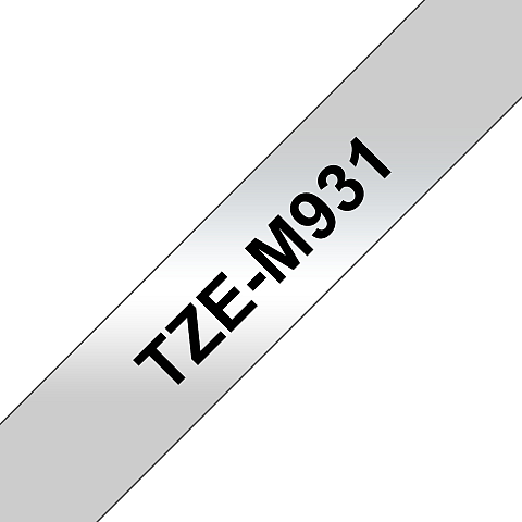 Brother TZE-M931 Etiketten erstellendes Band schwarz auf silber