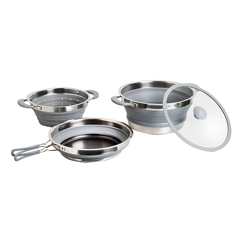 Brunner Volcano Pasta al volo Set Grau, Edelstahl, Transparent