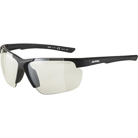 Alpina Sports DEFEY HR Multisportbrille Unisex Halbrandlos Schwarz
