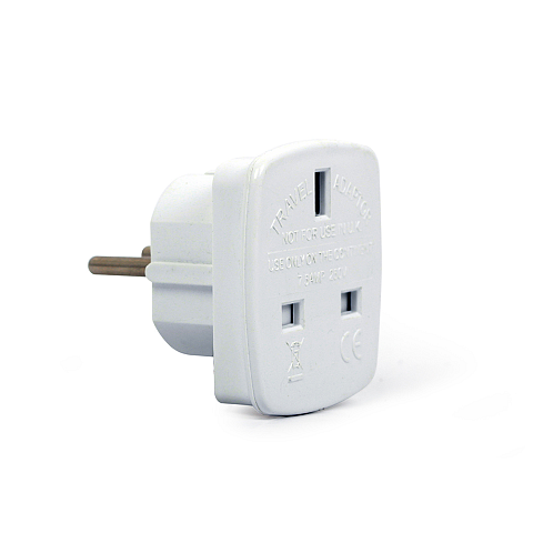 Gembird A-AC-UKEU-001 Netzstecker-Adapter Typ G (VK) Typ F Weiß