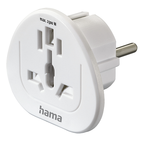 Hama 00223455 Netzstecker-Adapter Universal Weiß