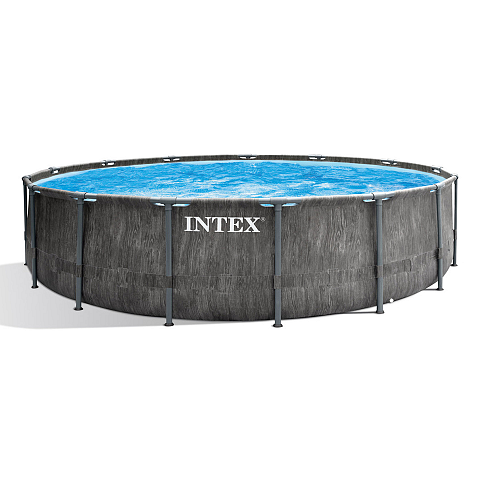 Intex Baltik Gerahmter Pool Rund 16805 l Blau, Grau