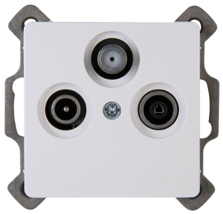 Kopp 921402082 Steckdose SAT + TV + Radio Weiß