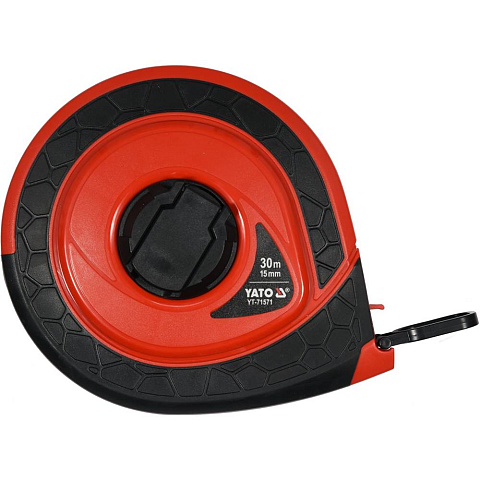 Yato YT-71571 Maßband 30 m Acrylnitril-Butadien-Styrol (ABS), Glasfaser, Gummi Schwarz, Rot