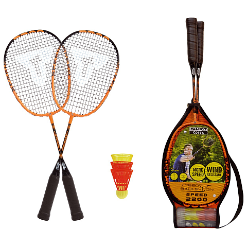Talbot Torro 490112 Badmintonschläger Aluminium Schwarz, Orange 2 Stück(e)