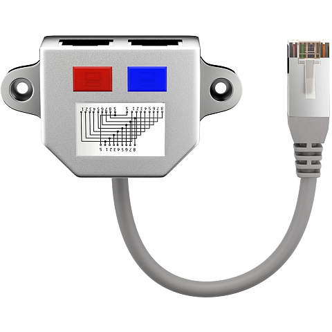 Goobay 68911 Netzwerksplitter Power over Ethernet (PoE) Grau