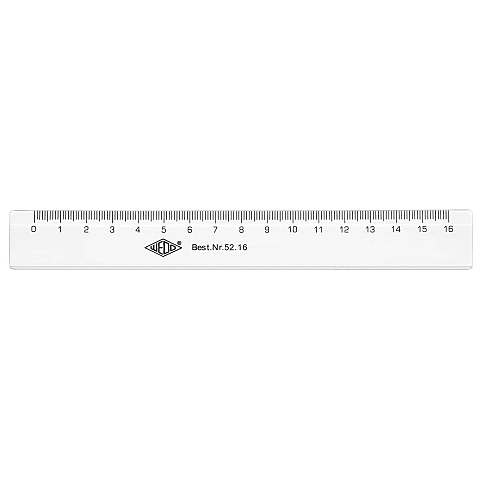 Wedo 52 16 Lineal 160 mm Kunststoff Transparent 1 Stück(e)