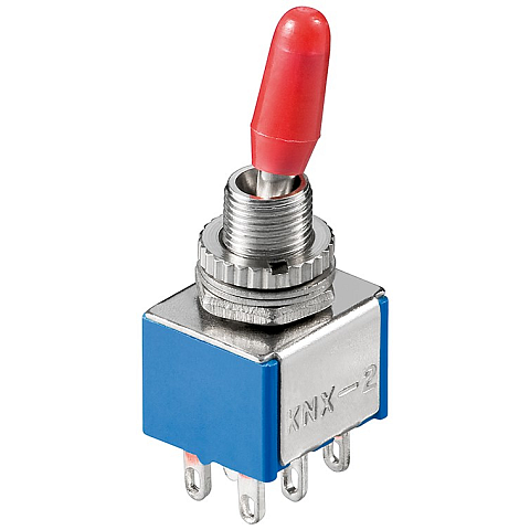 Goobay 10021 Elektroschalter Kippschalter Blau, Edelstahl
