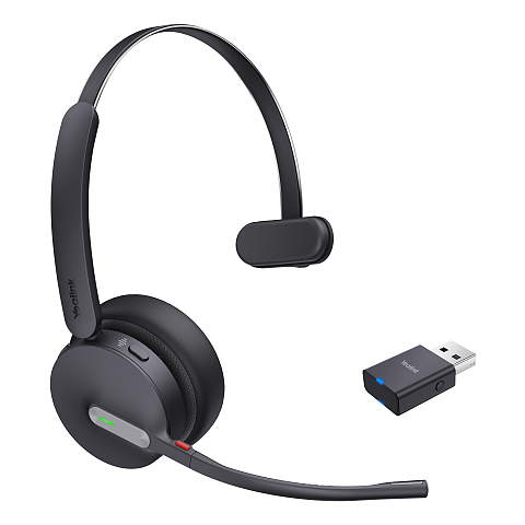 Yealink WH64 Hybrid Mono UC Kopfhörer Kabellos Kopfband Büro/Callcenter Mikro-USB Bluetooth Schwarz