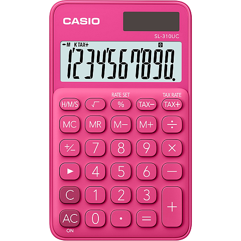 Casio SL-310UC-RD Taschenrechner Tasche Einfacher Taschenrechner Rot