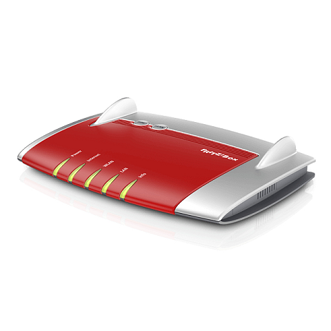 FRITZ! Box 4040 WLAN-Router Gigabit Ethernet Dual-Band (2,4 GHz/5 GHz) Rot, Silber