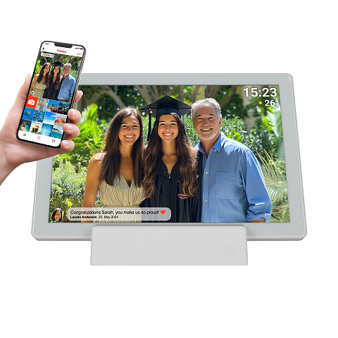 Denver PFF-1070W Digitaler Bilderrahmen Weiß 25,6 cm (10.1") Touchscreen WLAN