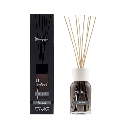 Millefiori Black Tea Rose Aromaessenz 250 ml Black tea (leaf), Zimt, Ingwer, Salbei, Sandelholz, Tee, White rose Aroma-Diffuser