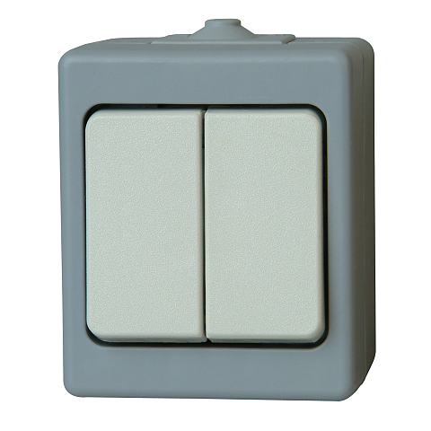 Kopp 563548001 Lichtschalter Grau, Weiß