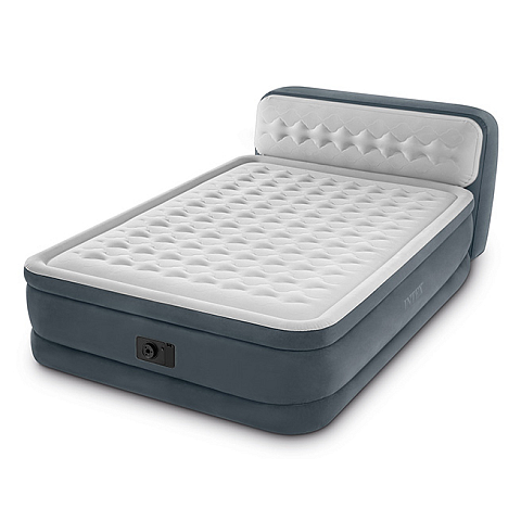 Intex Headboard Airbed Doppelmatratze Grau