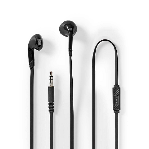 Nedis HPWD2021BK Kopfhörer & Headset Kabelgebunden im Ohr Anrufe/Musik Schwarz