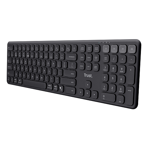 Trust Vaiya Tastatur Universal USB + RF Wireless + Bluetooth US Englisch Schwarz