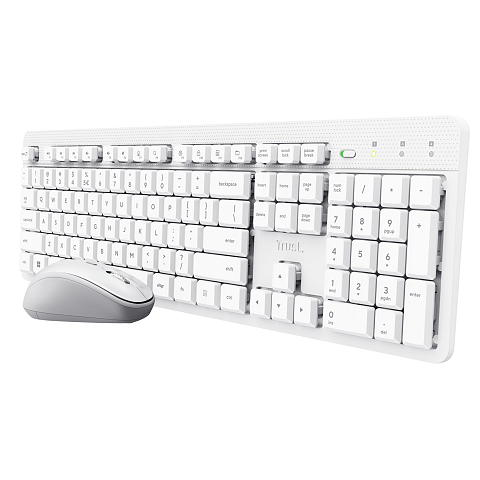 Trust Ody II Tastatur Maus enthalten Heimbüro RF Wireless QWERTY US Englisch Weiß