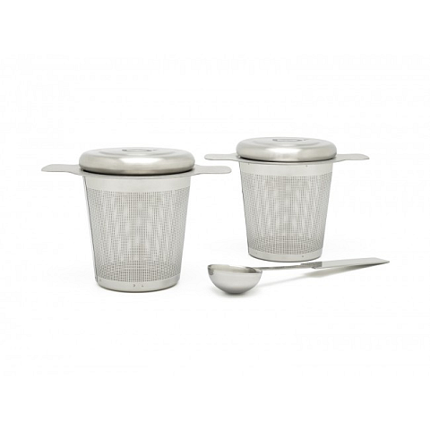 Bredemeijer Teefilter mit Teemaßlöffel Edelstahl 2er Set