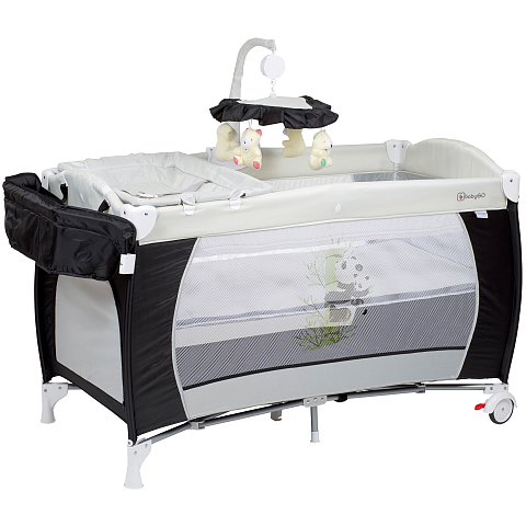 BabyGo Sleeper Deluxe Reisebett für Babys Schwarz