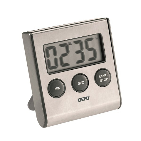 GEFU CONTARE Digitaler Küchentimer Schwarz, Edelstahl