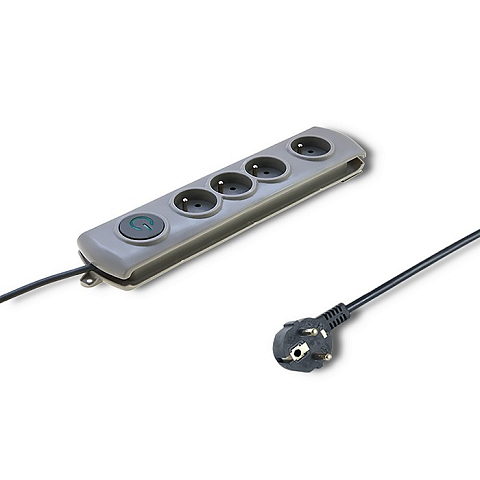 Qoltec 50164 Spannungsschutz Grau 4 AC-Ausgänge 230 V 2,5 m