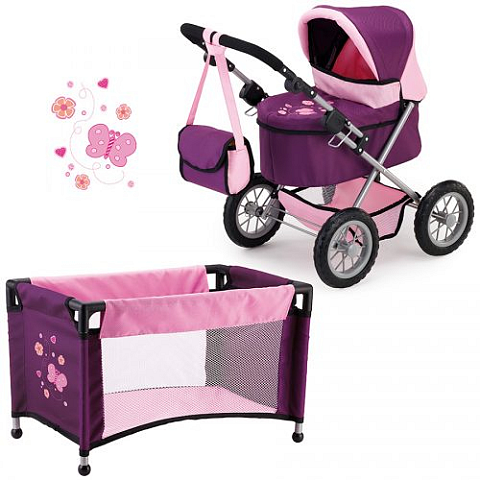 Bayer 13057AB Puppenzubehör Puppen-Kinderwagen