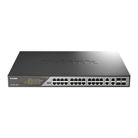 D-Link DSS-200G-28MPP Netzwerk-Switch Managed L2 Gigabit Ethernet (10/100/1000) Power over Ethernet (PoE) 1U Grau