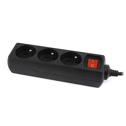 Gembird EG-PSU3F-01 Spannungsschutz Schwarz 3 AC-Ausgänge 230 V 0,6 m