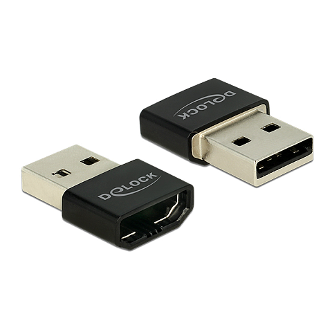 DeLOCK HDMI/USB-A USB-Grafikadapter Schwarz, Silber