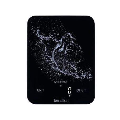 Terraillon Aqua Resist Schwarz Arbeitsplatte Rechteck Elektronische Küchenwaage