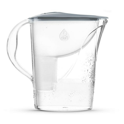 Dafi POZ03151 Wasserfilter Pitcher-Wasserfilter 2,4 l Grau, Durchscheinend