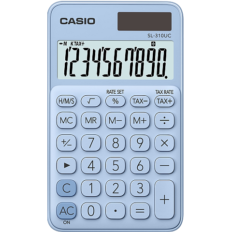 Casio SL-310UC-LB Taschenrechner Tasche Einfacher Taschenrechner Blau