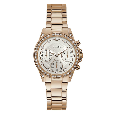 GUESS W1293L3 Uhr Armbanduhr Weiblich Quarz Bronze
