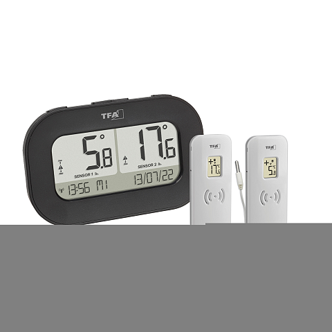 TFA-Dostmann 30.3073.01 Umgebungsthermometer Elektronisches Umgebungsthermometer Draußen Schwarz
