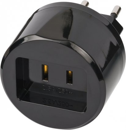 Brennenstuhl 1508500010 Netzstecker-Adapter Typ A Typ C (Euro-Stecker) Schwarz