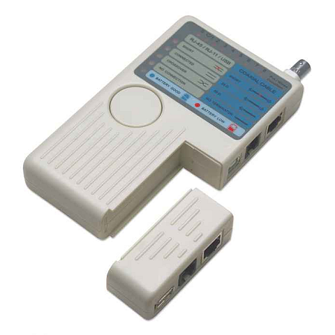 Intellinet 4-in-1 Kabeltester, RJ11, RJ45, USB und BNC